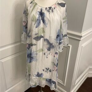 Rosemarine Silk Blend Dress— XL